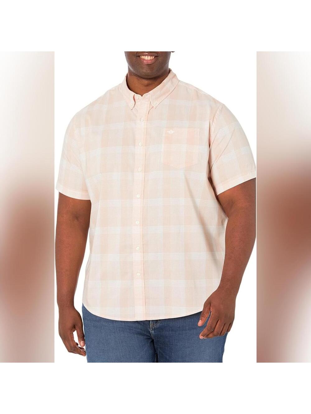 NWT Dockers Big & Tall Classic Fit Short Sleeve Comfort Flex Shirt, 2XL